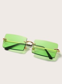 Tinted Lens Rimless Sunglasses