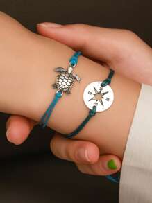 Tortoise & Compass Decor Bracelet