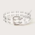 Transparent Buckle Grommet Belt