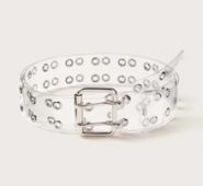 Transparent Buckle Grommet Belt