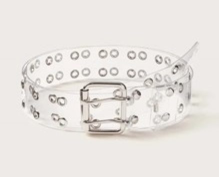 Transparent Buckle Grommet Belt