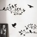 Tree & Bird Print Wall Sticker