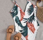 Tropical Print Cami Bodysuit