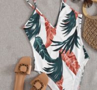 Tropical Print Cami Bodysuit