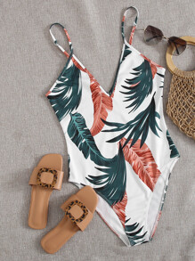 Tropical Print Cami Bodysuit