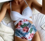 Tropical Twist Push Up One Piece Swimsuit