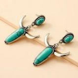 Turquoise Charm Drop Earrings