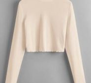 Turtle Neck Ribbed Tee