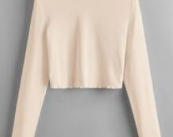 Turtle Neck Ribbed Tee