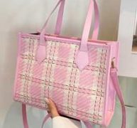 Tweed Shoulder Tote Bag