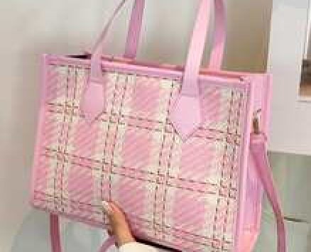 Tweed Shoulder Tote Bag