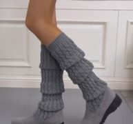 Tweed Slip On Sock Boots