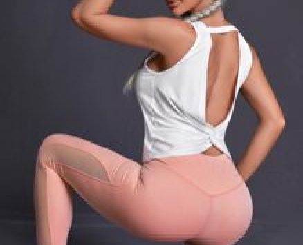 Twist Back Absorbs Sweat Breathable Sports Tank Top