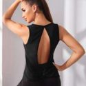 Twist Back Cut Out Sports Tank Top