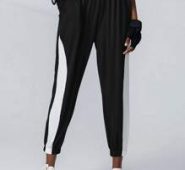 Two Tone Elastic Waist Sports Pants
