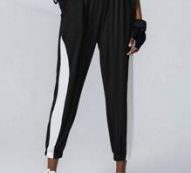 Two Tone Elastic Waist Sports Pants