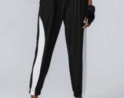 Two Tone Elastic Waist Sports Pants