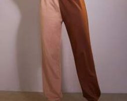 Two Tone Elastic Waist Sweatpants