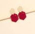 Two Tone Geo Drop Earrings