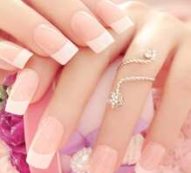 Two Tone Polished Fake Nails 24pcs