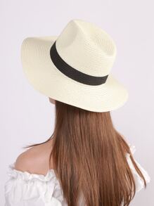 Two Tone Straw Hat