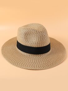 Two Tone Straw Hat