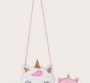 Unicorn Shaped Crossbody Bag With Coin Case