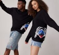 Unisex 1pc Skeleton Graphic Sweatshirt