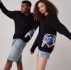 Unisex 1pc Skeleton Graphic Sweatshirt
