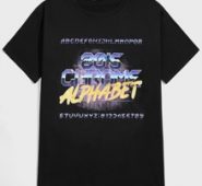 Unisex Letter Print Tee