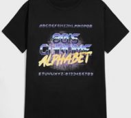 Unisex Letter Print Tee