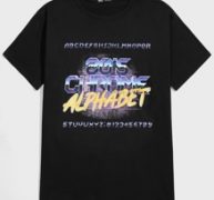 Unisex Letter Print Tee