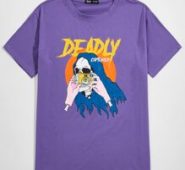 Unisex Letter Skull Graphic Tee