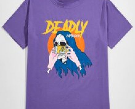 Unisex Letter Skull Graphic Tee