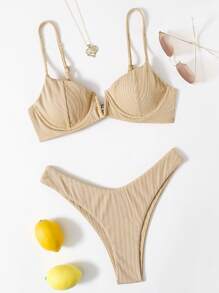 V Wired High Cut Bikini Swimsuit