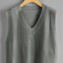 V-neck Crop Sweater Vest