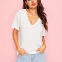 V-neck Solid Tee