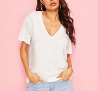 V-neck Solid Tee