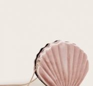 Velvet Shell Shaped Crossbody Bag