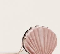 Velvet Shell Shaped Crossbody Bag
