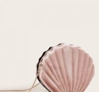 Velvet Shell Shaped Crossbody Bag