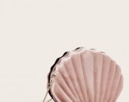 Velvet Shell Shaped Crossbody Bag