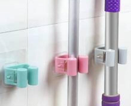 Wall Mounted Mop Hook 1pc