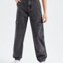 Washed Flap Pocket Jeans