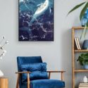 Whale Print DIY Diamond Unframed Painting