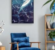 Whale Print DIY Diamond Unframed Painting