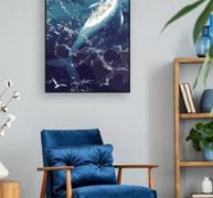Whale Print DIY Diamond Unframed Painting