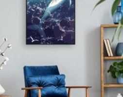 Whale Print DIY Diamond Unframed Painting