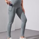 Wide Band Waist Sports Leggings With Phone Pocket