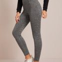 Wide Waistband Solid Leggings